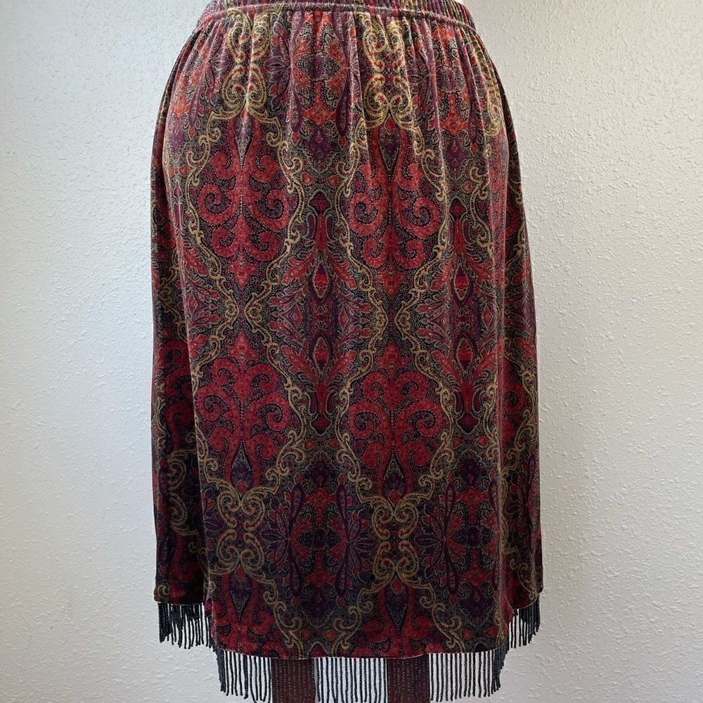 Vintage CLIO Velour Skirt Size Petite Large EUC